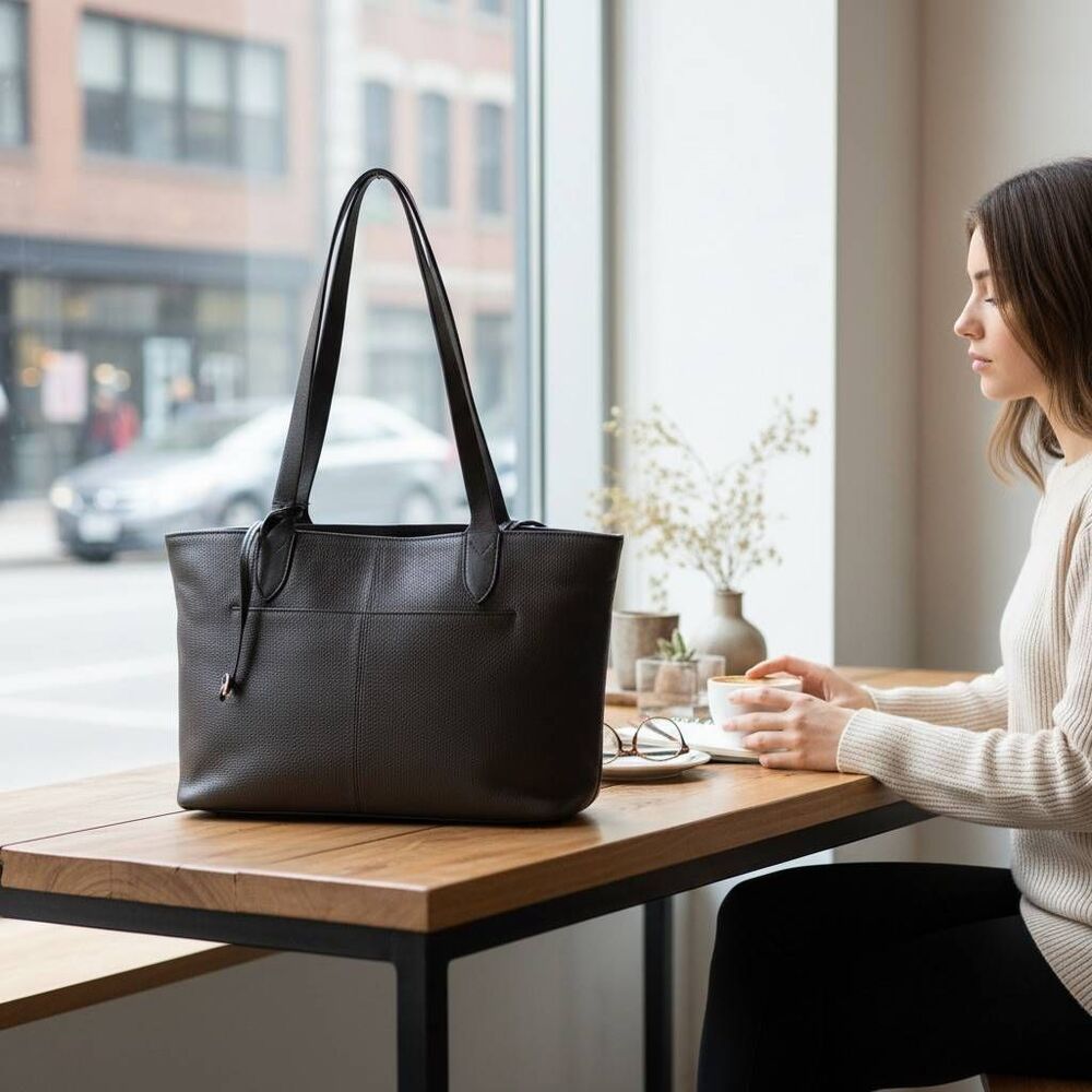 Levenger leather tote